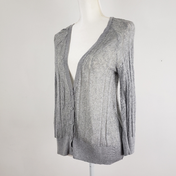 SO Sweaters - SO Gray Button Front Cardigan Sweater Sz J XL